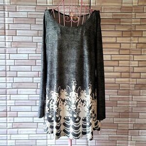 Cestyle tunic blouse with floral print - Grey Womens size L